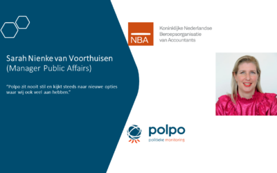 Sarah Nienke van Voorthuisen van de Koninklijke Nederlandse Beroepsorganisatie van Accountants: “Polpo zit nooit stil en kijkt steeds naar nieuwe opties waar wij ook veel aan hebben”.